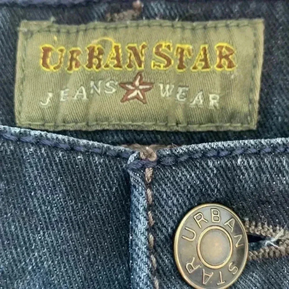 Urban Star dark wash, straight leg jeans 38  by 32. - Picture 3 of 9